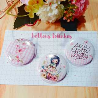 KIT DE BOTTONS FOFINHOS MENININHAS em Oferta na Shopee