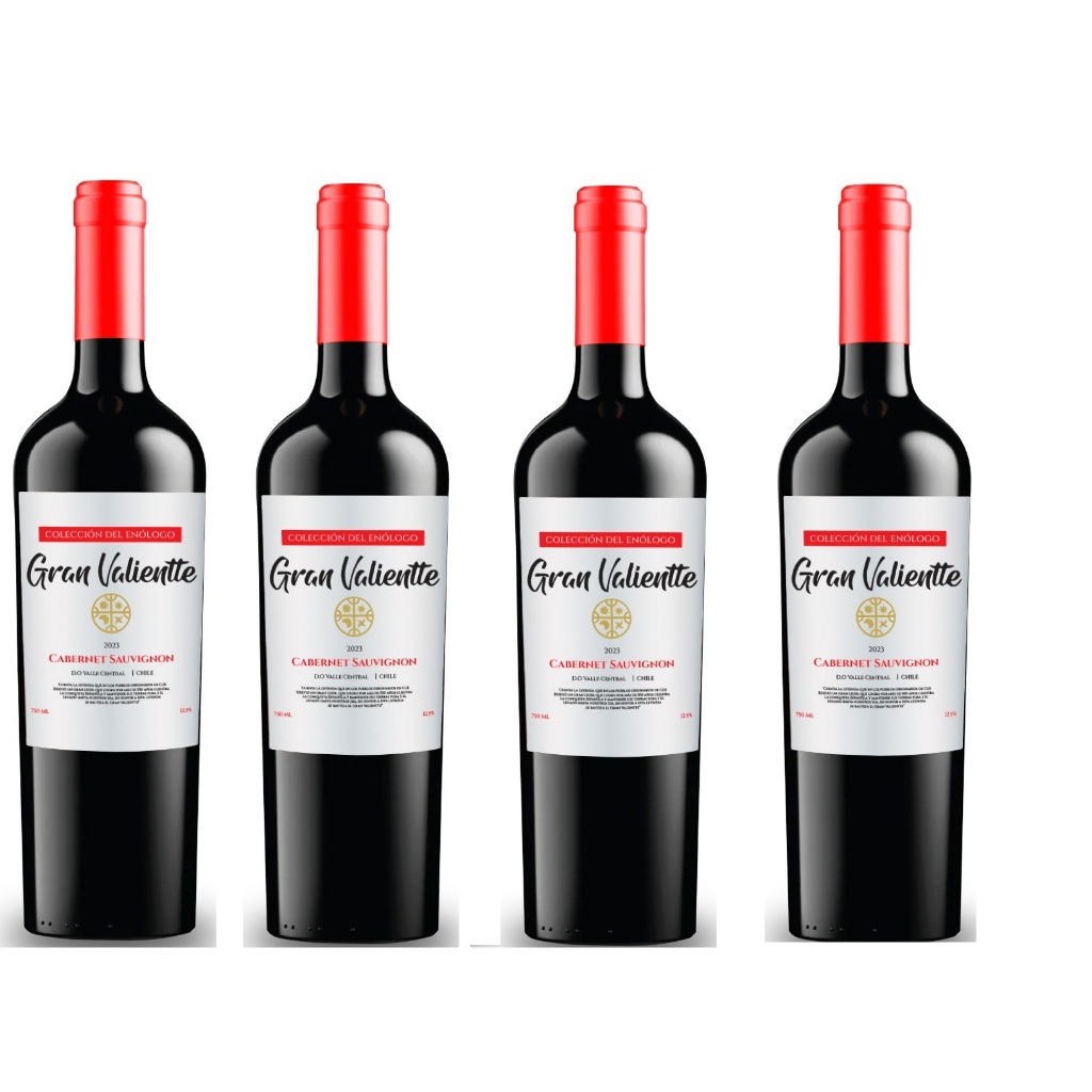 Kit 04 Vinho Chileno Fino Seco Gran Valientte Cabernet Sauvgnion 750 ml Selecion Enologo em Oferta na Shopee