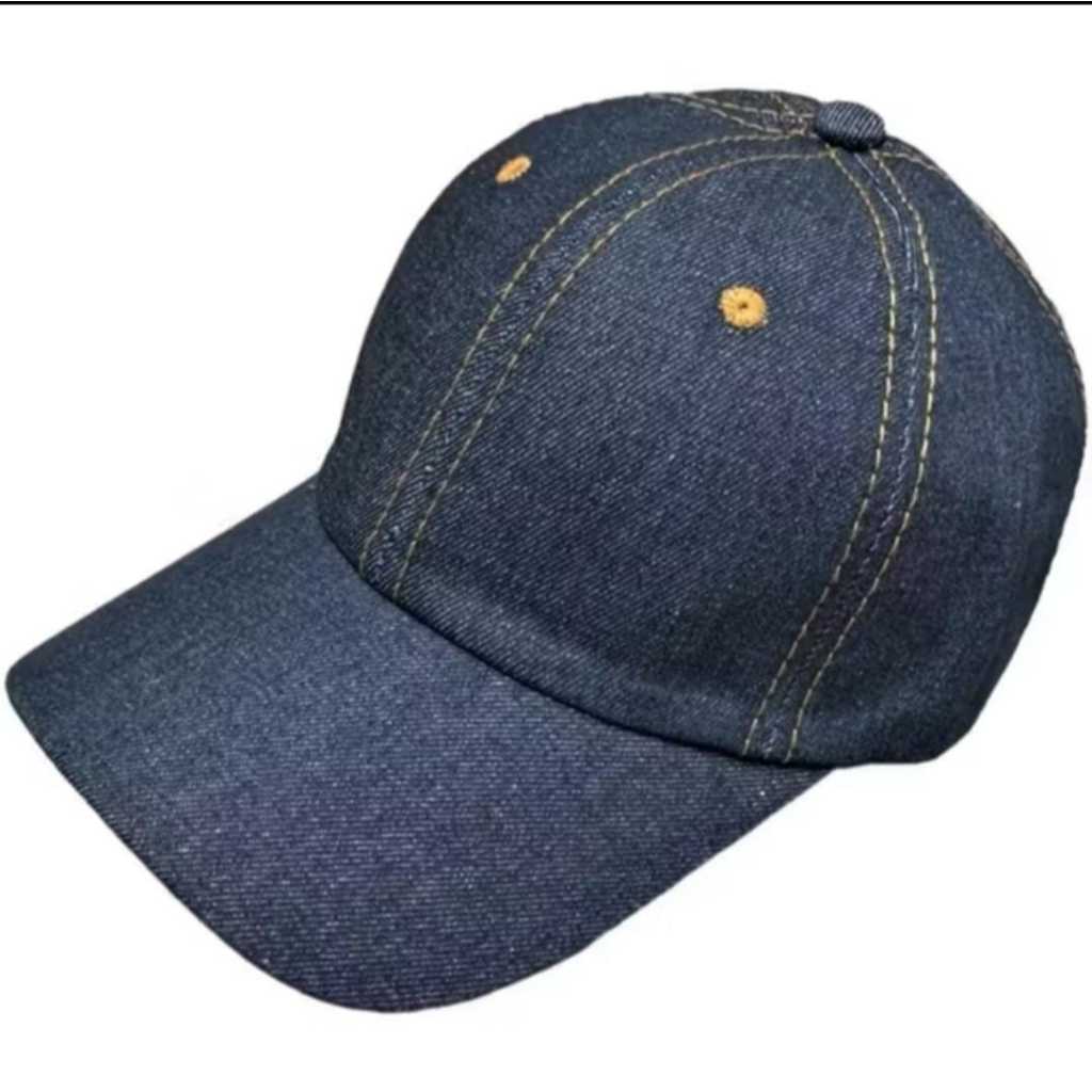 Boné Jeans Básico Liso Sem Estampa Azul Aba Curva Ajustável em Oferta na Shopee