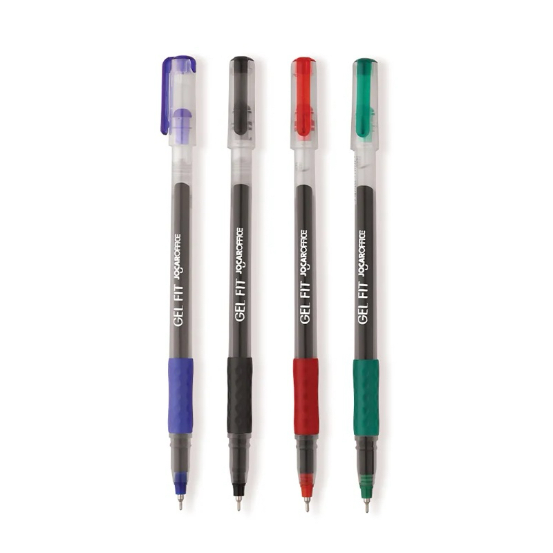 Kit Caneta Gel 0.6mm Azul Preta Vermelha Verde 4 Unidades Jocar Office Papelaria Escolar Escritório em Oferta na Shopee