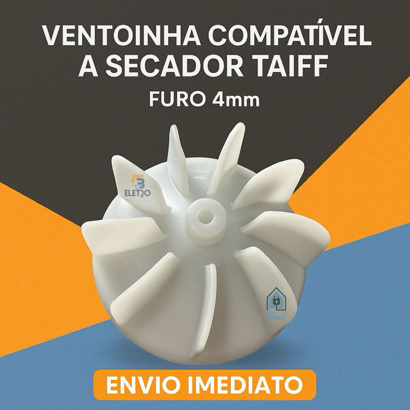 Ventoinha Hélice Secador de Cabelo Taiff Rs5 Taiff Red Ion Taiff Black Taiff Gloss — R$ 14,88 em Shopee