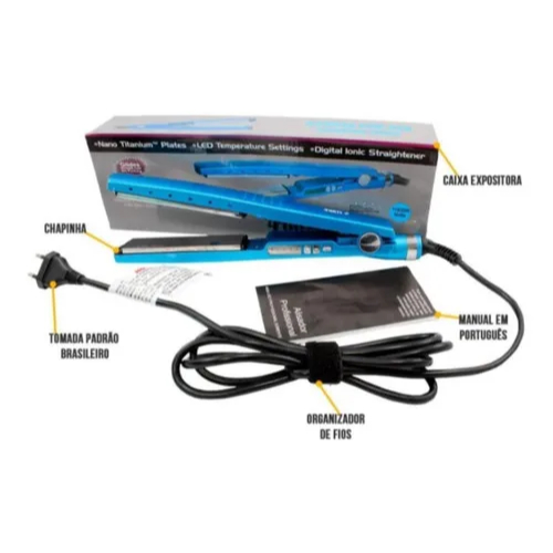 Chapinha Alisadora Profissional Nano Titanium 4 Forte Bivolt