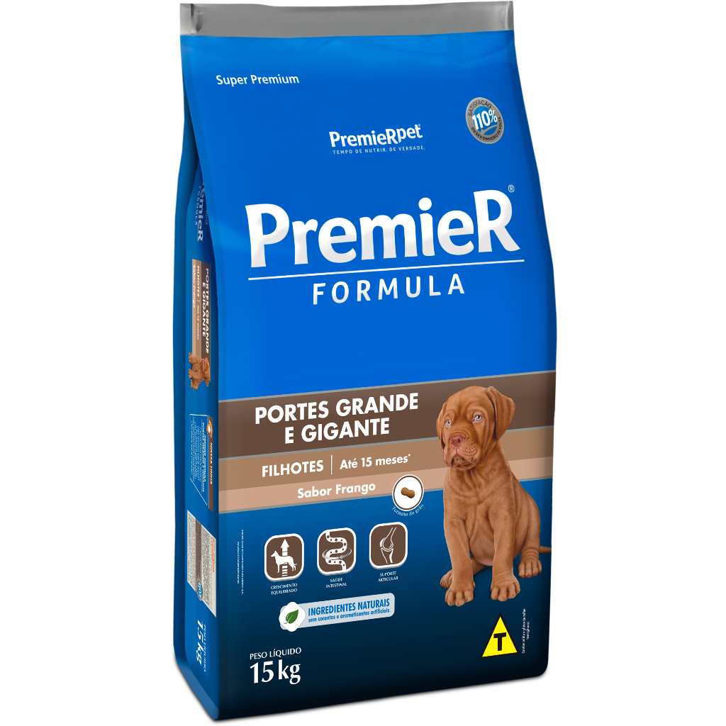 Ração Premier Cães Filhotes Porte Grande e Gigante Frango 15kg em Oferta na Shopee