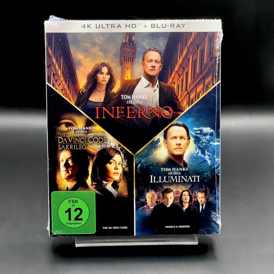 O Código Da Vinci / Anjos e Demônios / Inferno (4K UHD + Blu-ray, 2006-2016) Dublado/leg Original Lacrado