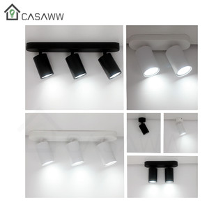 Spot Sobrepor Spot Trilho Unitário Duplo Triplo Mr16 Gu10 Dicroica Preto Branco Luminária Spot