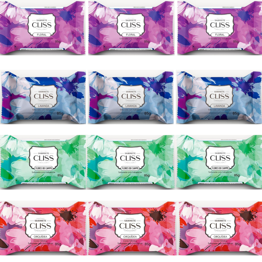 kit com 12 Sabonete em barra Cliss 85g em Oferta na Shopee