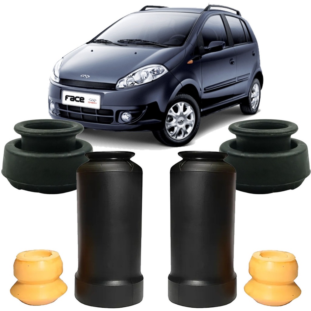 Kit Coxim Batente Coifa do Amortecedor Dianteiro Chery Face 2010 2011 2012 2013 2014 Até 2015