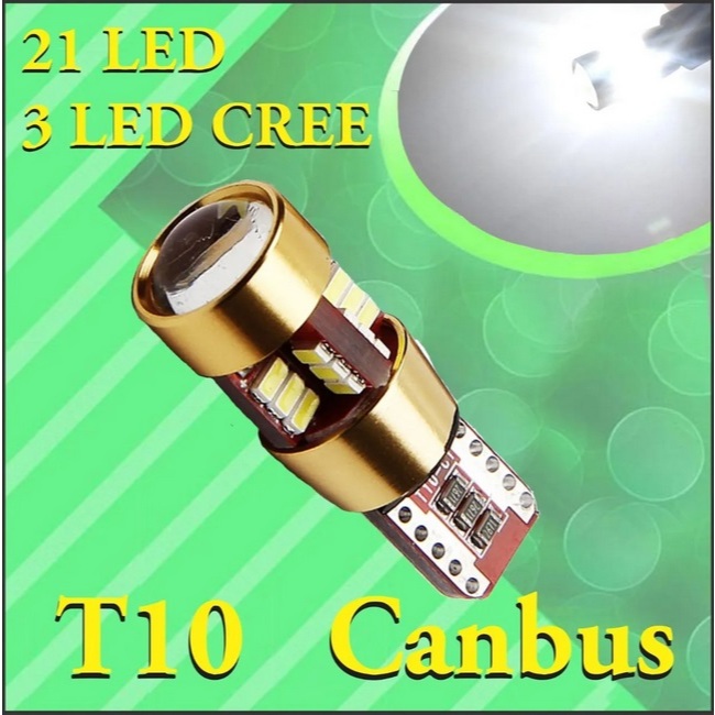 Lâmpada T10 W5W 12v Farolete Pingo Pingão - Super Led + 21 Led Iluminação 360º