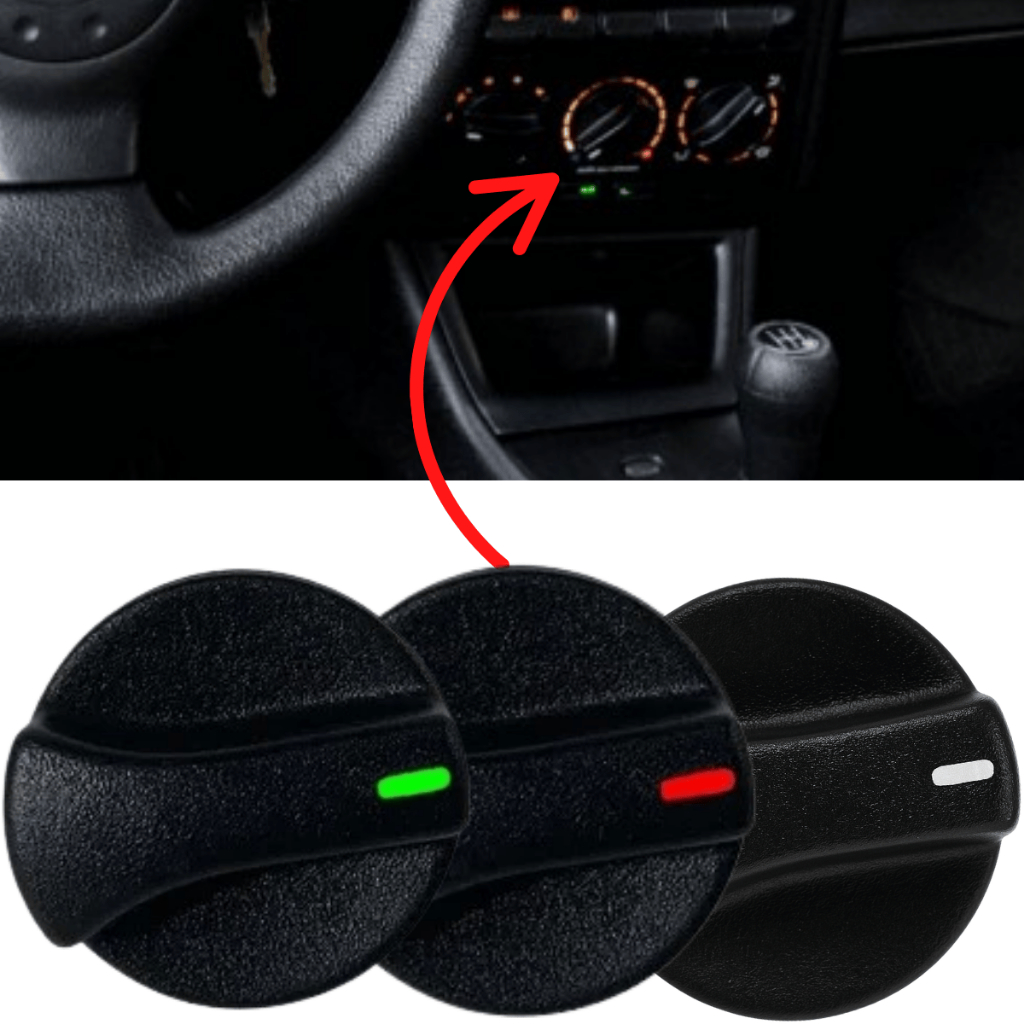 Jogo Botão Ar Painel Gol Parati Saveiro G2 Bola 95 Led Verde Led Vermelho Modelo Original Volkswagen
