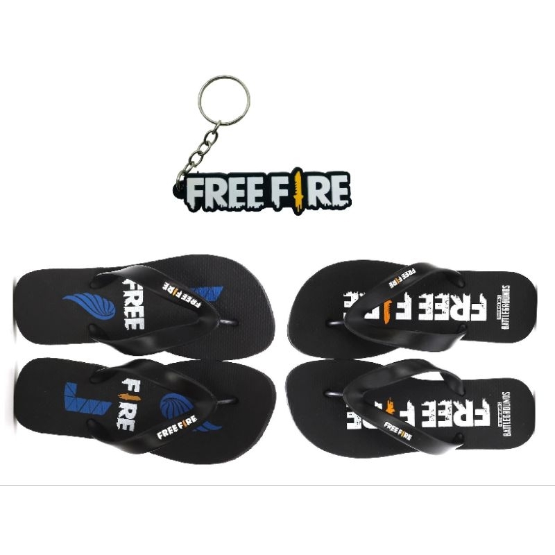 Kit 2 Pares Chinela Masculina INFANTIL e ADULTA Free F ire + Chaveiro Brinde em Oferta na Shopee