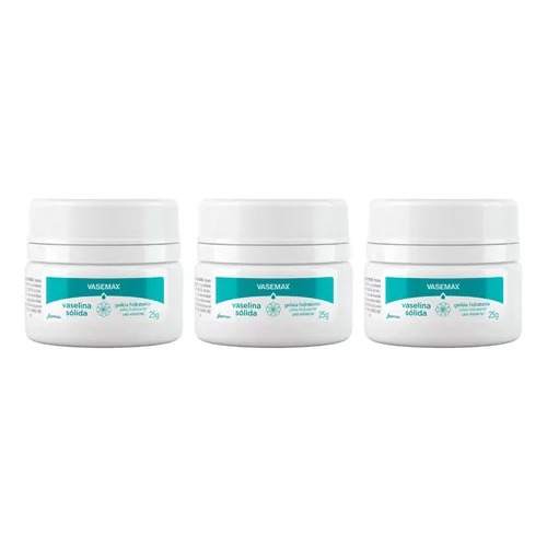 Kit Com 3 Unidades De Vaselina Sólida Farmax Geléia 25g