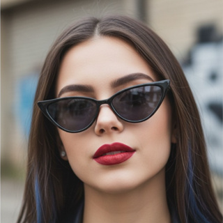 Óculos Feminino Modelo Gatinho Lente Escura Retro Elegante UV400 em Oferta na Shopee