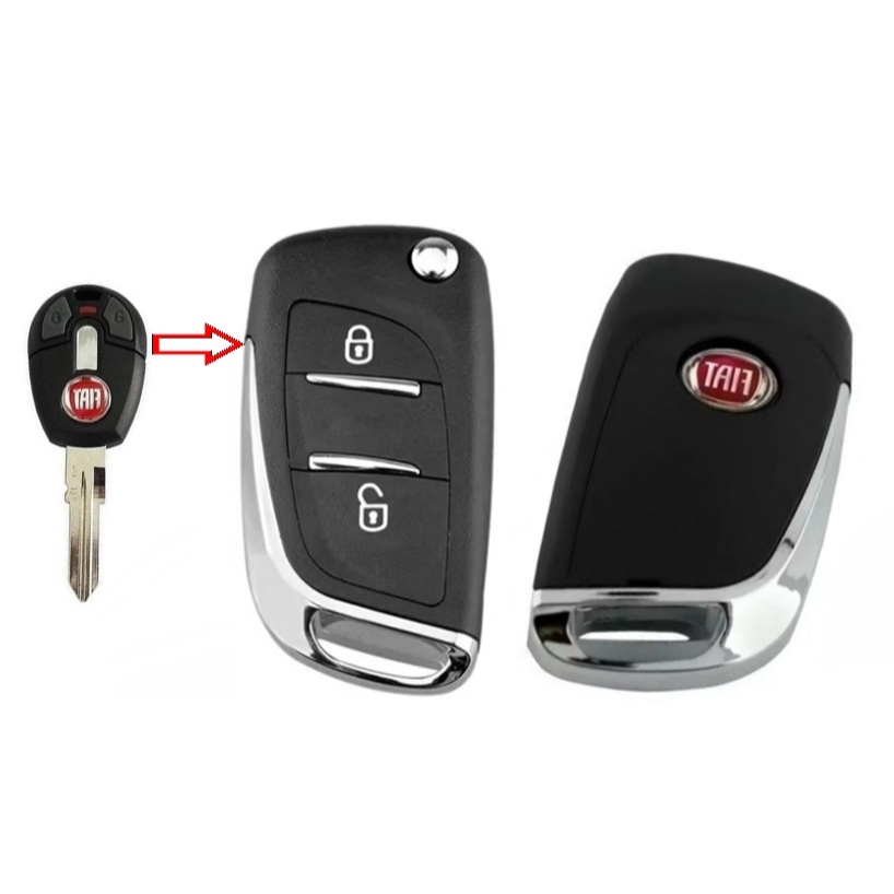 Chave Canivete Citroen Positron 2 botões Fiat Uno Palio Siena Strada Mobi Argo em Oferta na Shopee