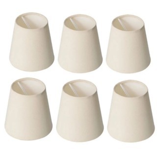 cúpula p/ abajur e luminária kit 6. modelo pinça 8x12x12 tecido