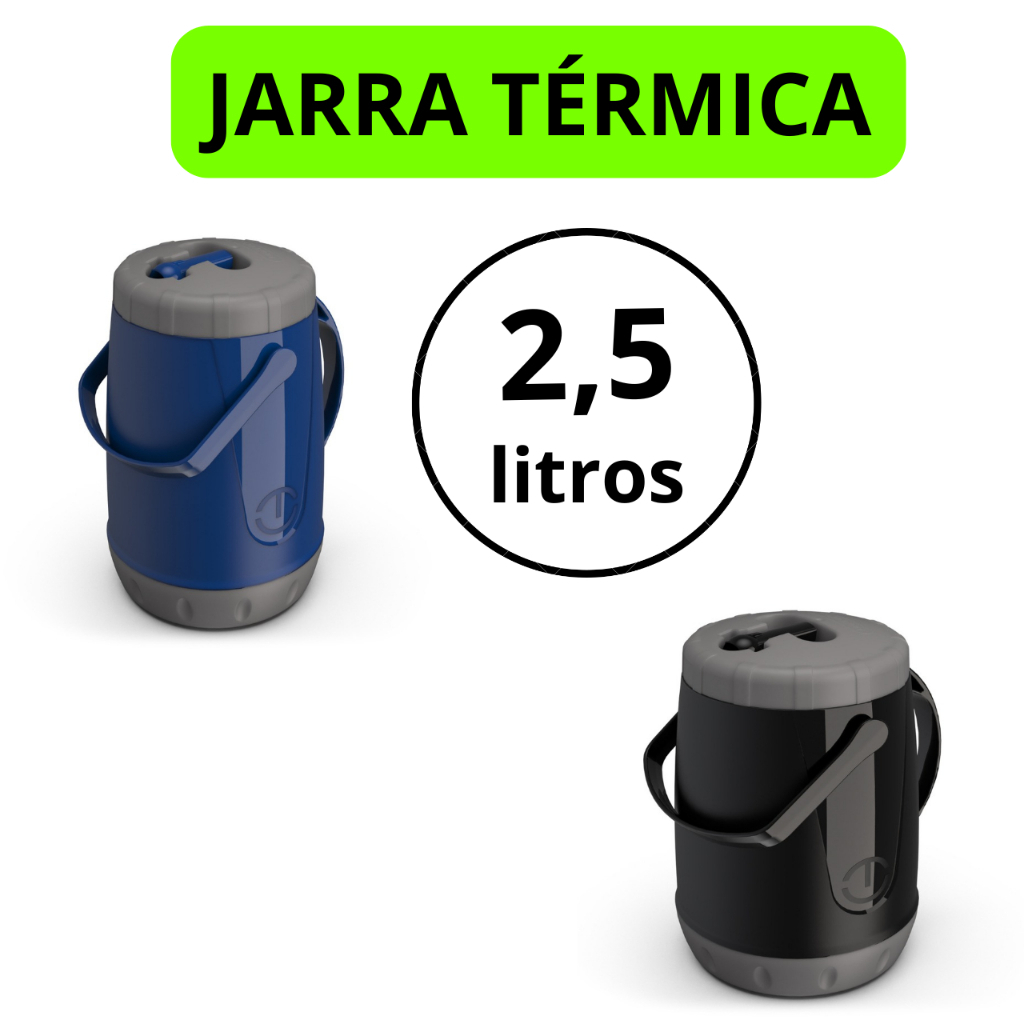 garrafa térmica PÁVIA jarra 2,5 litros chá café suco água tereré Unitermi em Oferta na Shopee