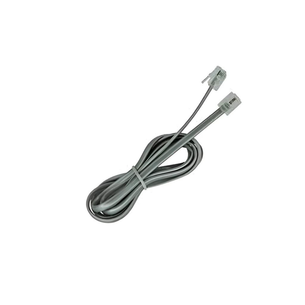 Cabo de Telefone RJ11 com 1,50 metros - Cor Cinza