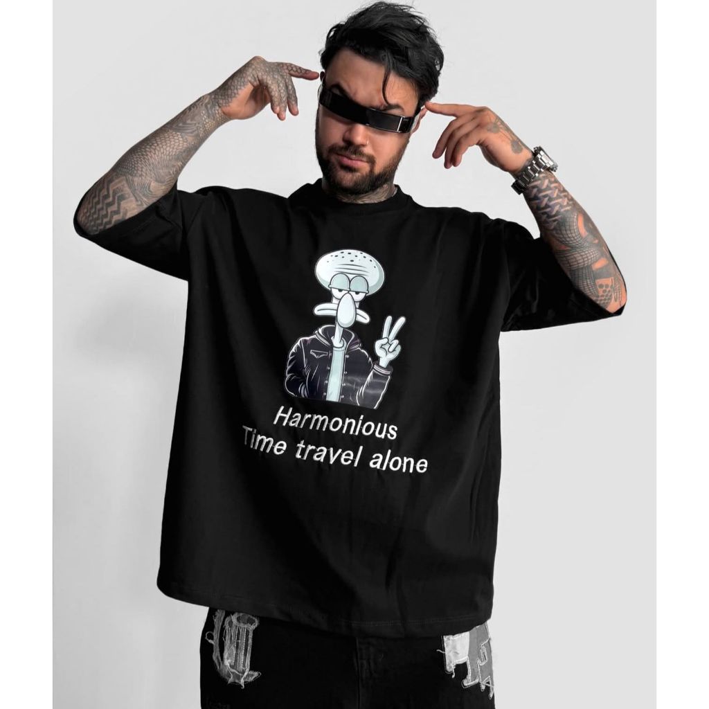 Camiseta oversized Lula Molusco streetwear Aftersoul unissex plus 100% algodão