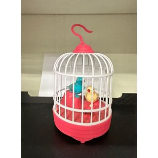 Mini Gaiola com Pássaros que cantam de brinquedo,aprenda a falar em Oferta na Shopee
