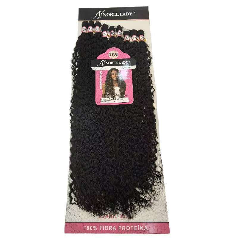 Cabelo Cacheado 75/80/85cm 100% Fibra de Proteína EVA Noble Lady 9 Telas 320g em Oferta na Shopee