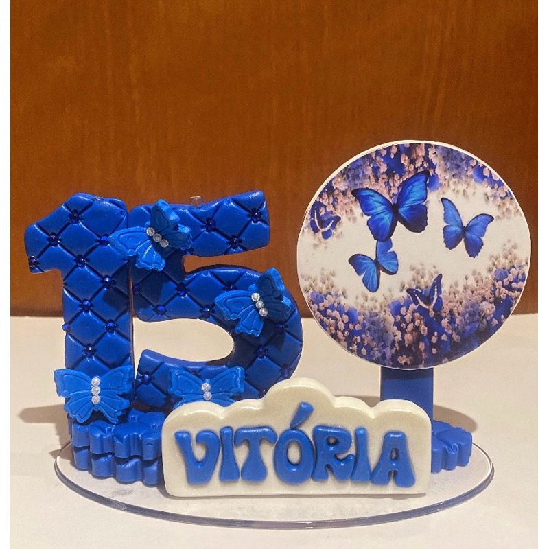 vela 15 anos em biscuit