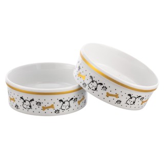 2 Comedouro Cachorro para Caes pet 610ml Porcelana Branca