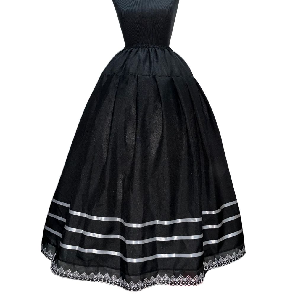 Saia Fitas LUXO Umbanda Candomblé Pombagira Pombo Gira Preto com Prata em Oferta na Shopee