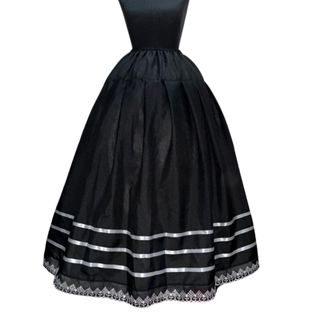 Saia Fitas LUXO Umbanda Candomblé Pombagira Pombo Gira Preto com Prata em Oferta na Shopee