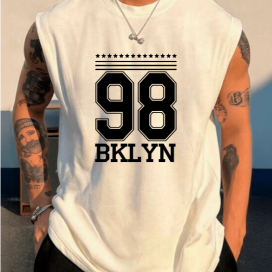 Camiseta Regata Oversized 98 Brooklyn Academia Treino Confortavel Verão