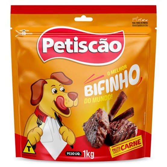 Petisco Bifinho Palito de Carne Mastigável Para Cães 1kg - Petiscão