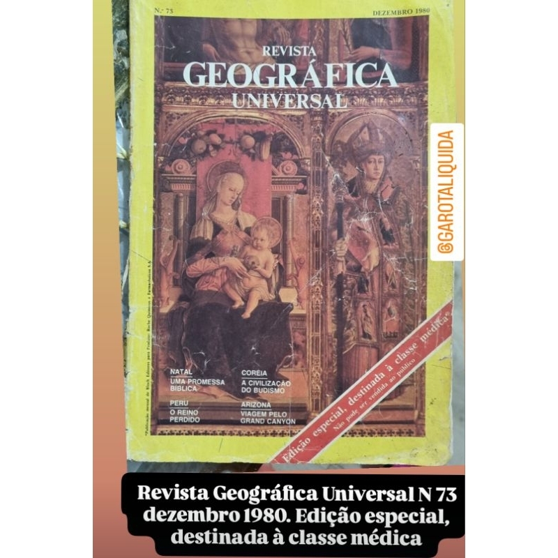 Revista Geográfica Universal N 73  dezembro 1980. Edição especial