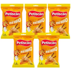 Petisco Bifinho Palito de Frango Mastigável 60g cada Petiscão