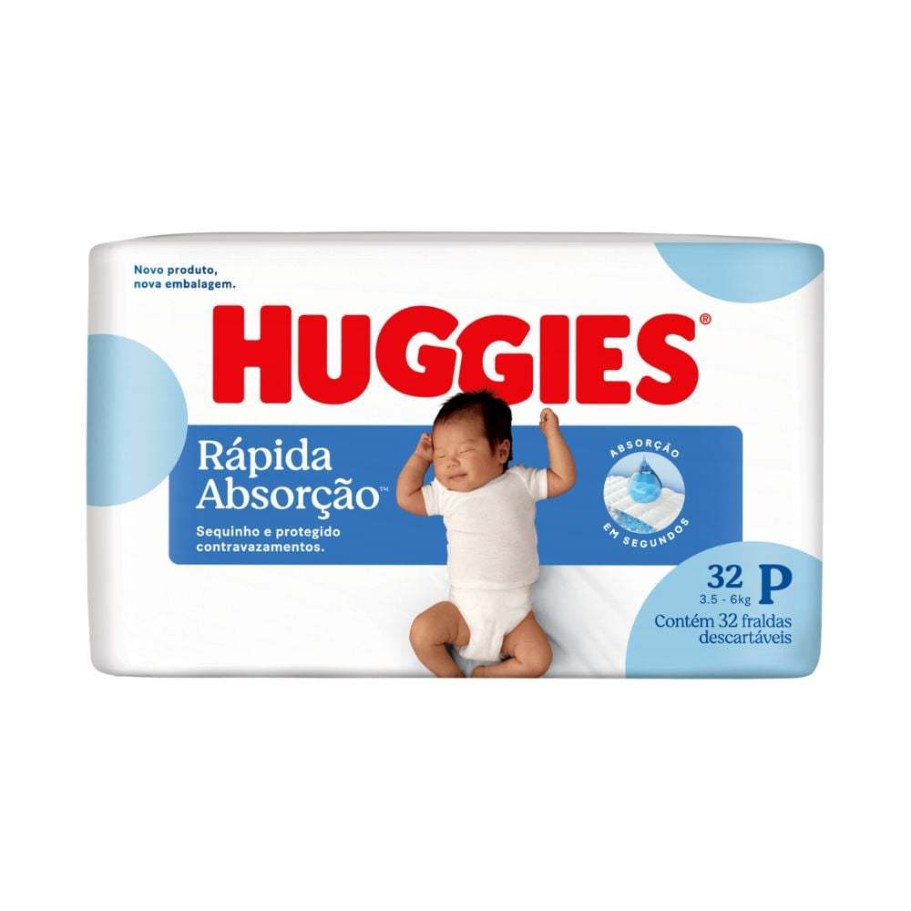Kit 5 Pacotes Fralda Huggies Tripla Proteção p= 160 M=140 G=120 Xg=110  XXG=110 Tiras