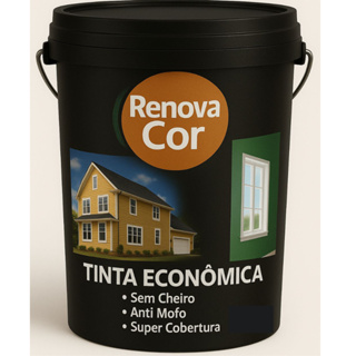 Tinta Econômica EXTERNA E INTERNA 12kg | Antimofo, Sem Cheiro, Seca Rápido e Super Cobertura em Oferta na Shopee