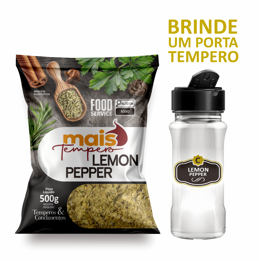 LEMON PEPPER 1KILO E 500G em Oferta na Shopee