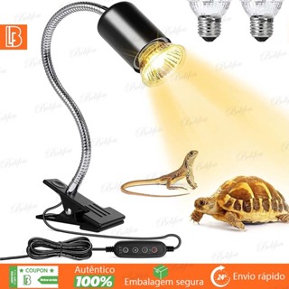 Aquecedor para Aquário com Lâmpada de Aquecimento para Répteis Inclui Uva Uvb 2 Lâmpadas 110V/220V em Oferta na Shopee