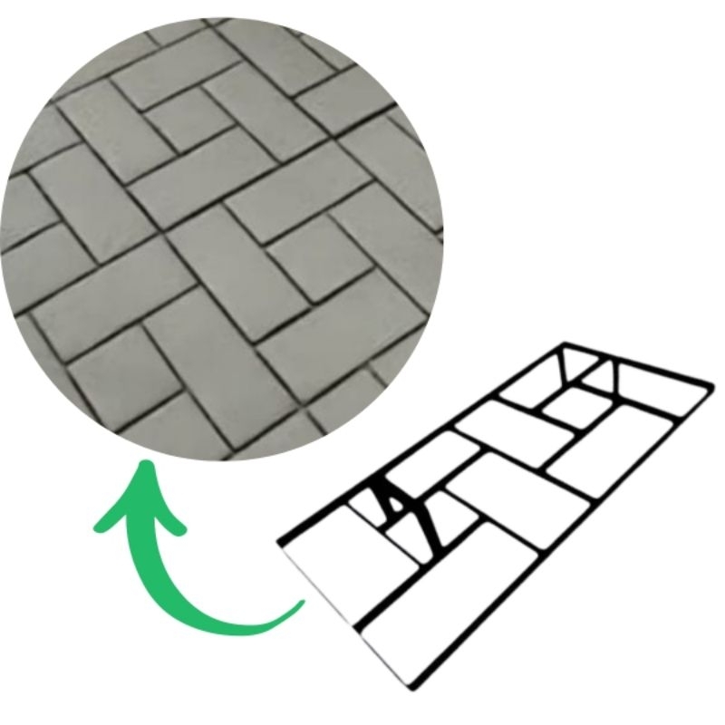 forma molde carimbo modelo tijolinho
