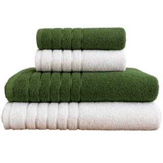 Kit 4 Toalhas Orteu (02 Banho e 02 Rosto) - Jogo de Toalhas 100% Algodão Grande 70cm x 130cm 400g em Oferta na Shopee