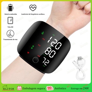 Aparelho de Pressão Digital de Pulso Recarregável Monitor Arterial Automático Portátil Esfigmomanômetro em Oferta na Shopee