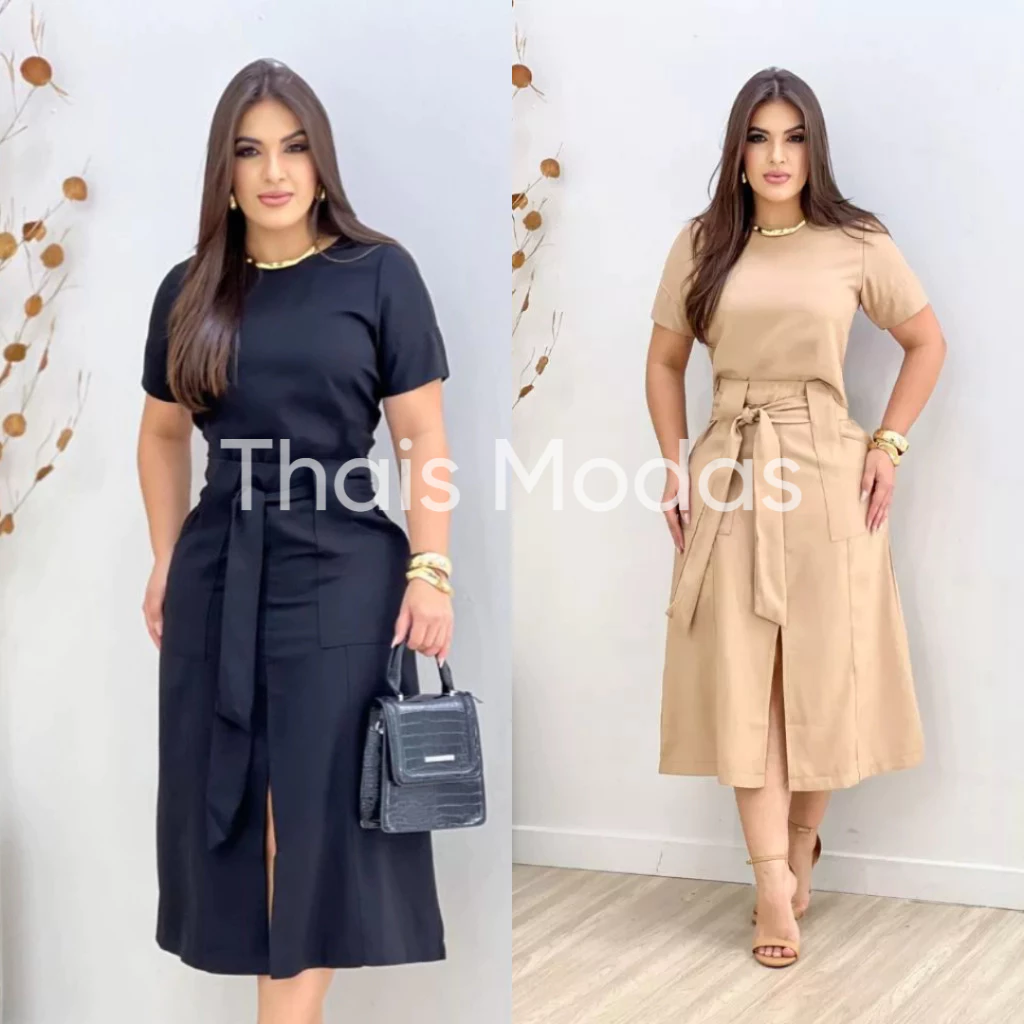 Conjunto Saia Longa e Blusa em Alfaiataria 002