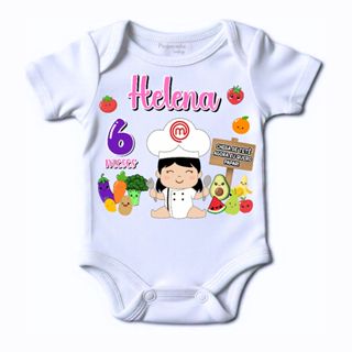 Body bebe personalizado Chega de tetê agora eu quero papar tematico com nome e mês Introdução Alimentar em Oferta na Shopee
