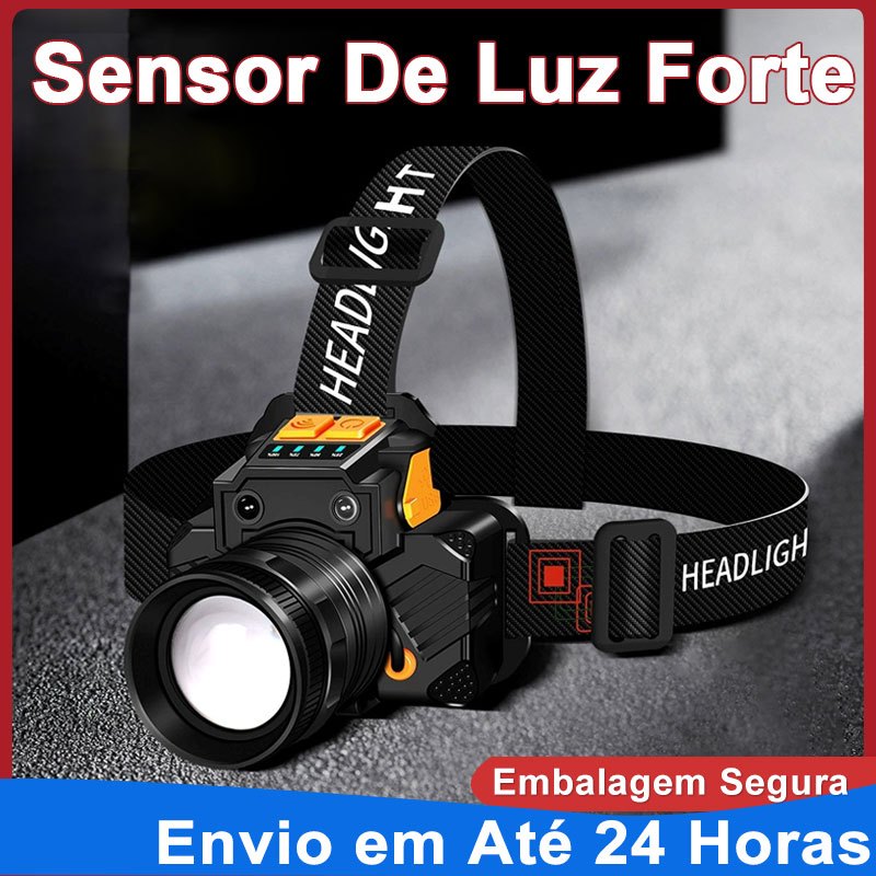 Imagem Cabeca Professional Lantern Led Prova Dágua Farol Recarregável Para Potente Forte Camping