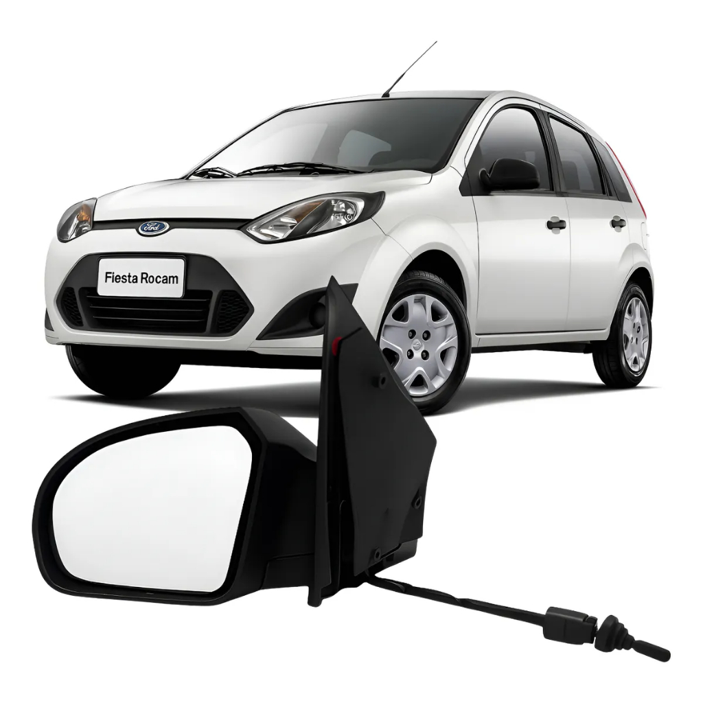 Retrovisor Ford Fiesta 2002 2003 2004 2005 2006 2007 08 09 10 11 12 13 14  Com Controle