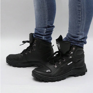 Bota Adventure Coturno Motoqueiro Camuflada Casual Confortável