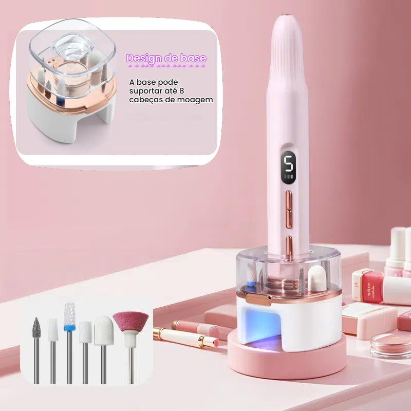 Máquina Manicure Portátil 7em1 Remoção de Unhas com Lampada LED UV e Recarga USB em Oferta na Shopee