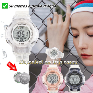 Relógio De Pulso Feminino Digital Original À Prova D'água Luminoso Relógio Fashion Transparente em Oferta na Shopee