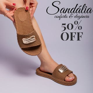 Sandália Nuvem Ortopédica Enfeite ABS Papete Alana Feminina Conforto Garantido Oferta Especial
