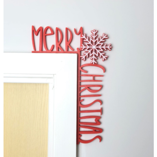 Decoração Canto de Porta Natal Merry Christmas