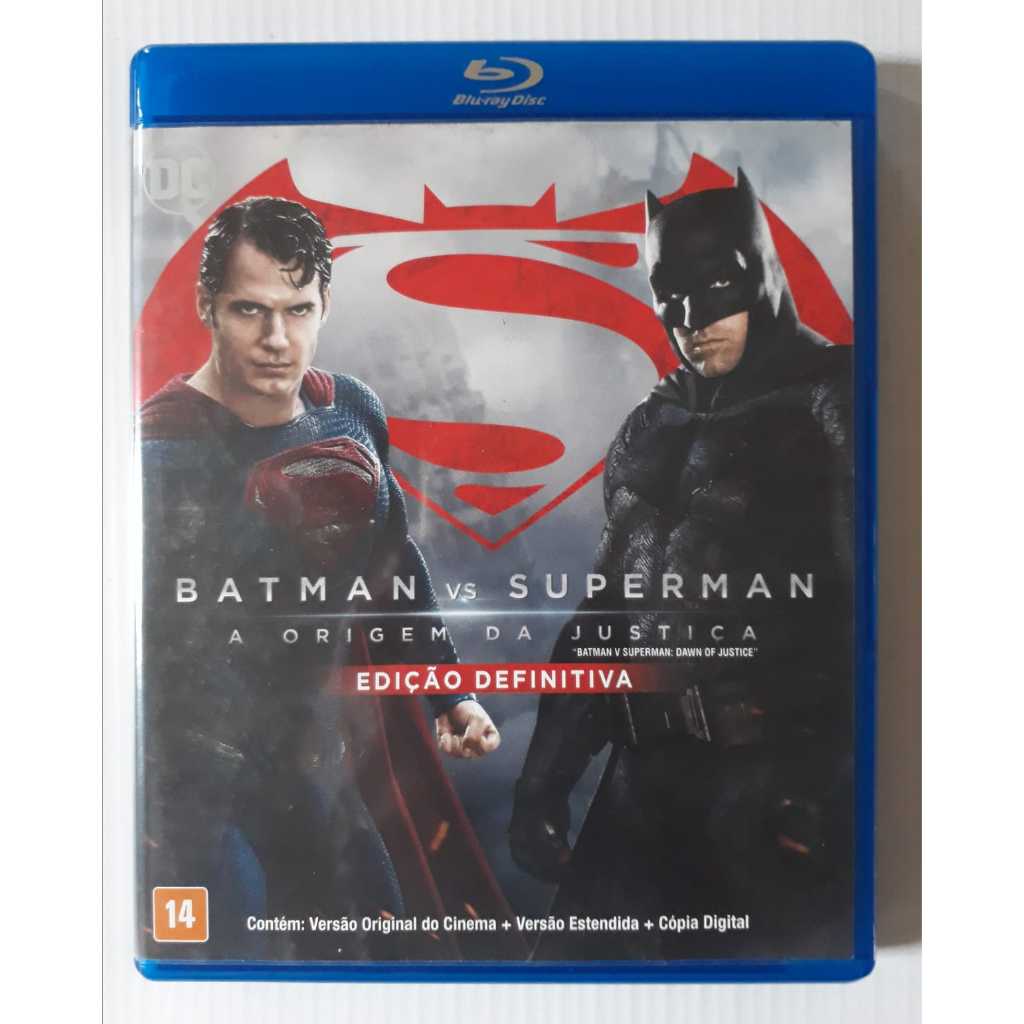 Blu-ray Batman Vs Superman - A Origem da Justiça - 1 Disco Somente o Disco da Versão do Cinema - Usado