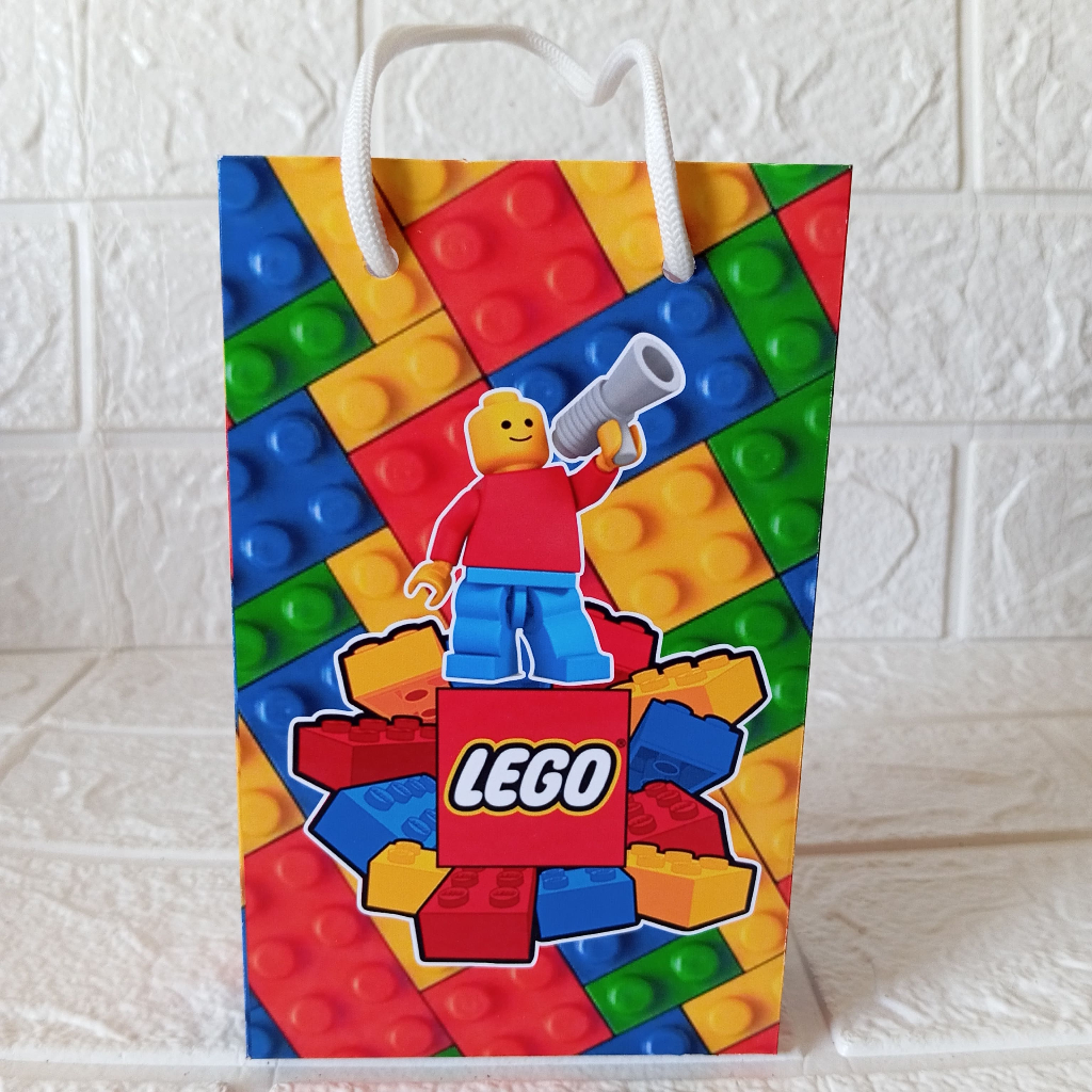 Sacolinha Personalizada Lego - PEGUE E MONTE - TAMANHO P