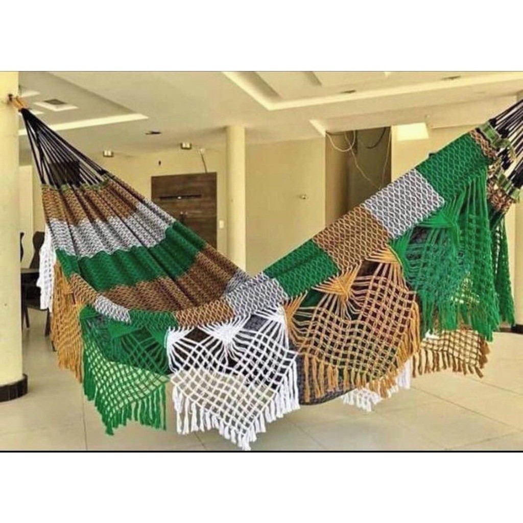 Rede de Dormir Descanso Casal Bucho de Boi 4,5 Metros Luxo Reforçada Grande Varias Cores Casal em Oferta na Shopee